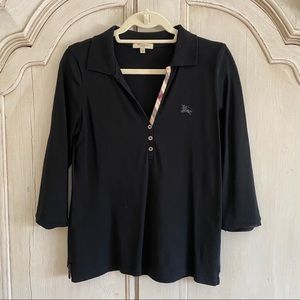 Burberry Collared V Neck - Size Large